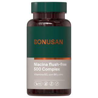 Niacina Flush-Free 500 Complex Bonusan - 60 cápsulas