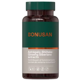 Astragalo, Shiitake y Ginseng Siberiano Extracto Bonusan - 90 cápsulas