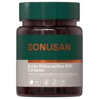 Ácido Fólico Activo 400 Complex Bonusan - 90 comprimidos