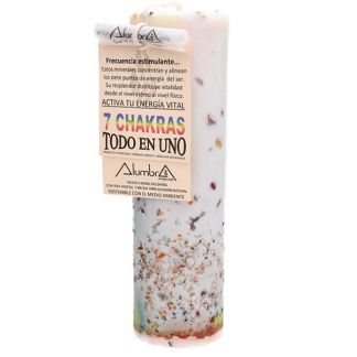 Vela Artesanal de Soja con 7 Chakras - Todo en Uno