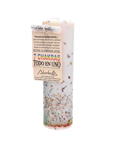 Vela Artesanal de Soja con 7 Chakras - Todo en Uno