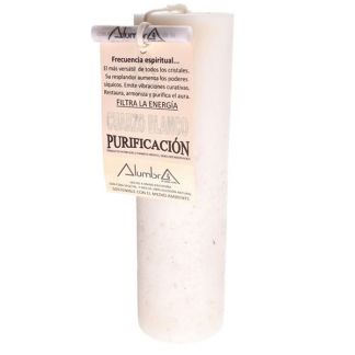 Vela Artesanal de Soja con Cuarzo Blanco - Purificación
