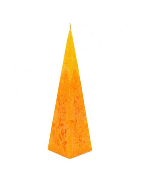 Vela Piramidal de Cera de Palma Amarilla-Naranja Canvela