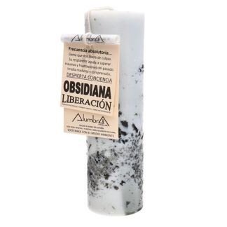 Vela Artesanal de Soja con Obsidiana - Crecimiento