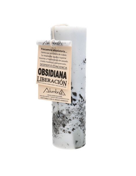 Vela Artesanal de Soja con Obsidiana - Crecimiento