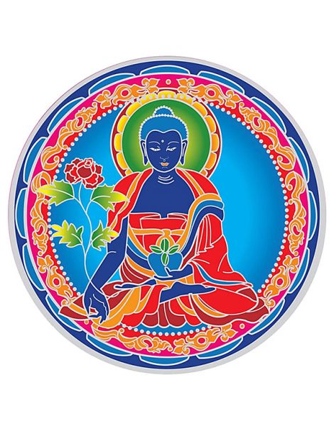 Adhesivo Mandala Buda de la Medicina - 15 cm.