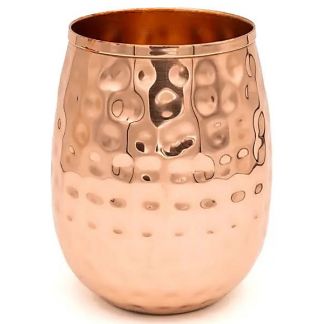 Vaso de Cobre Ovalado Martillado - 350 ml.