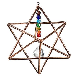 Merkaba con Esfera y Cristales 7 Chakras