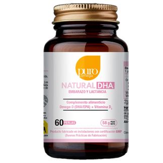Natural DHA Embarazo y Lactancia Puro Omega - 60 perlas