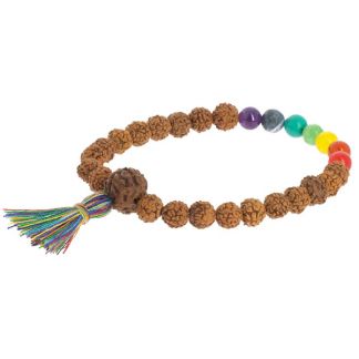 Pulsera Mala de Rudraksha y 7 Chakras