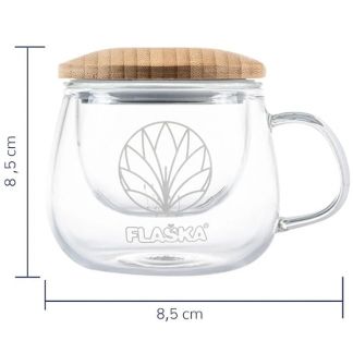 Taza Tetera para Infusiones, Té y Café Angélica Flaska - 300 ml.