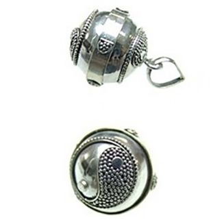 Colgante Llama Ángeles Ying Yang en Plata de Ley