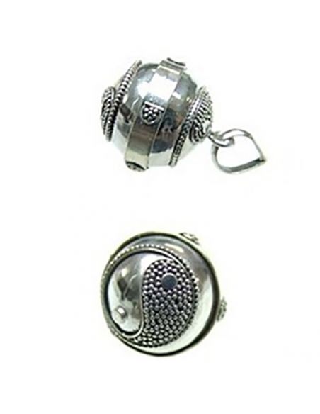 Colgante Llama Ángeles Ying Yang en Plata de Ley