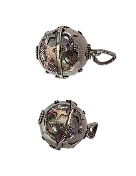 Colgante Llama Ángeles Luna Estrella en Plata de Ley