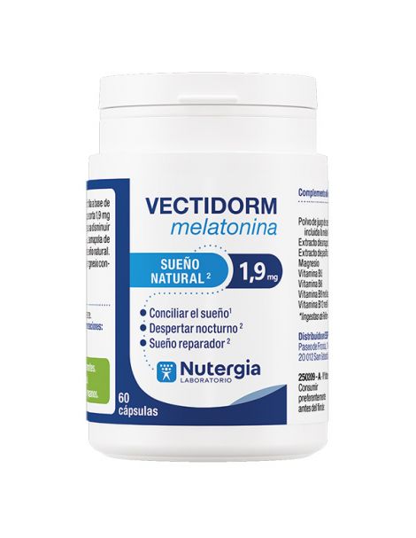 VectiDorm Melatonina 1.9 mg. Nutergia - 60 cápsulas