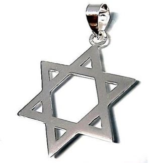 Colgante Estrella de David Acero