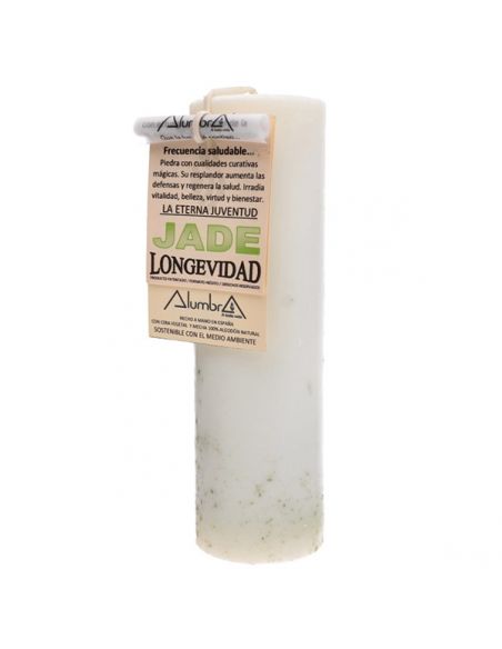 Vela Artesanal de Soja con Jade - Longevidad