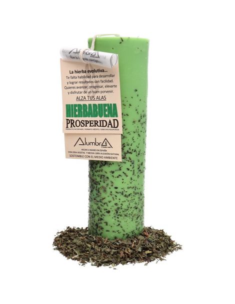 Vela Artesanal de Soja con Hierbabuena - Prosperidad