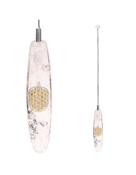 Biotensor Bola con Mango de Cuarzo y Flor de la Vida