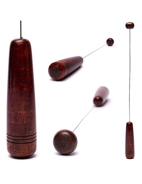 Biotensor Mango de Madera con Flor de la Vida