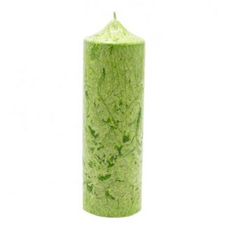 Vela Pilar de Cera de Palma Verde Canvela - 19 x 5.8 cm.