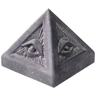 Pirámide de Shungit con Ojo - 5x5 cm.