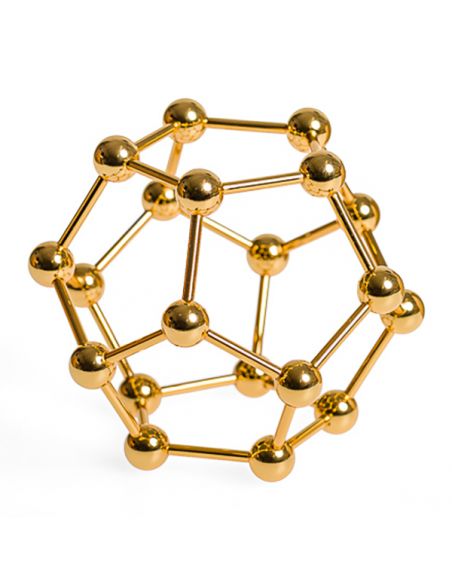 Dode de Metal Dorado (Dodecaedro)