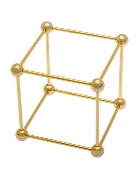 Cubo de Metal Dorado