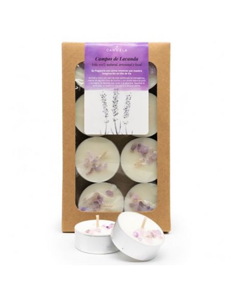 Vela de Té con Cera de Soja Campos de Lavanda Canvela