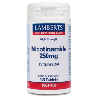 Nicotinamida (Vitamina B3) 250 mg. Lamberts - 100 tabletas