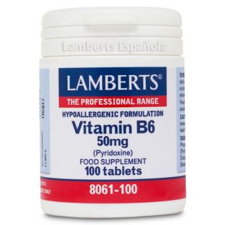 Vitamina B6 (Piridoxina) 50 mg. Lamberts - 100 tabletas