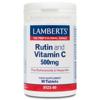 Rutina y Vitamina C 500 mg con Bioflavonoides. Lamberts - 90 tabletas