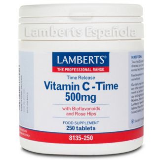 Vitamina C 500 mg. con Bioflavonoides L. Sostenida Lamberts - 250 tabletas