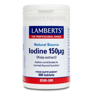 Yodo (Yoduro Potásico) 150 mcg. Lamberts - 180 tabletas
