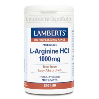 L-Arginina HCI 1000 mg. Lamberts - 90 tabletas