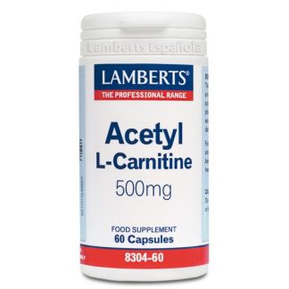 L-Acetil Carnitina HCI 500 mg. Lamberts - 60 cápsulas