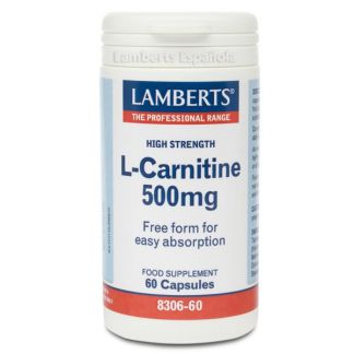 L-Carnitina 500 mg. Lamberts - 60 cápsulas