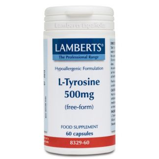 L-Tirosina 500 mg. Lamberts - 60 cápsulas
