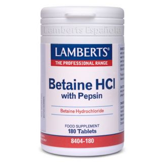 Betaina HCI con Pepsina Lamberts - 180 tabletas