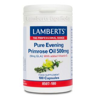 Aceite de Prímula Puro 500 mg. Lamberts - 180 cápsulas