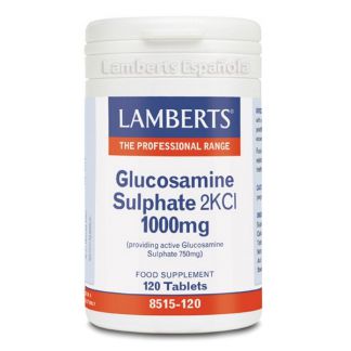 Sulfato de Glucosamina 2KCI 1000 mg. Lamberts - 120 tabletas