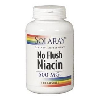Niacina 500 mg. (No Ruborizante) Solaray - 100 cápsulas