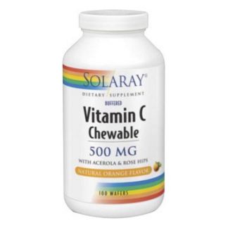 Vitamina C 500 mg. Masticable Naranja Solaray - 100 comprimidos 