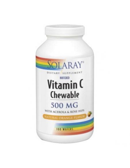 Vitamina C 500 mg. Masticable Naranja Solaray - 100 comprimidos 