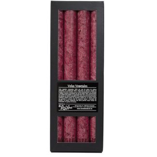 Vela de Cera de Palma Roja Kenzerfarm - 4 unidades