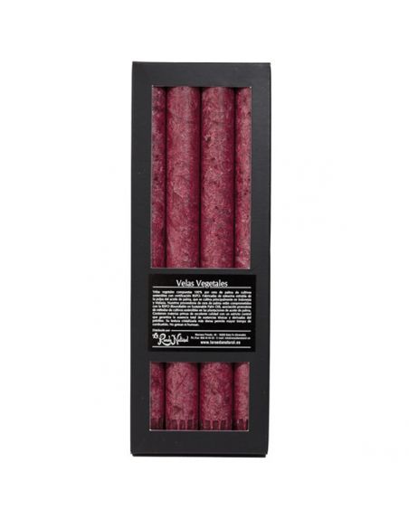 Vela de Cera de Palma Roja Kenzerfarm - 4 unidades
