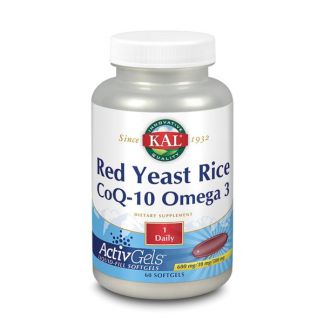 Red Yeast Rice, CoQ10 y Omega 3 Kal - 60 perlas