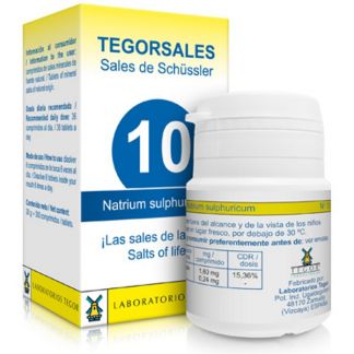 Sales de Shüssler (Natrium Sulphuricum) Tegorsal 10 - 350 comprimidos
