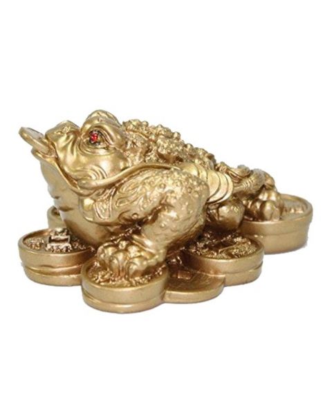 Rana de Tres Patas Dorada Pequeña - 5x3 cm.