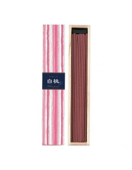 Incienso White Peach (Melocotón Blanco) Kayuragi - caja 40 barritas